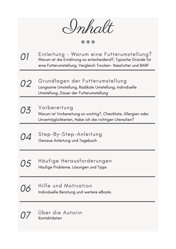 Futterumstellung mit System – Dein eBook mit Workbook! - Digitaler Download – Bild 3
